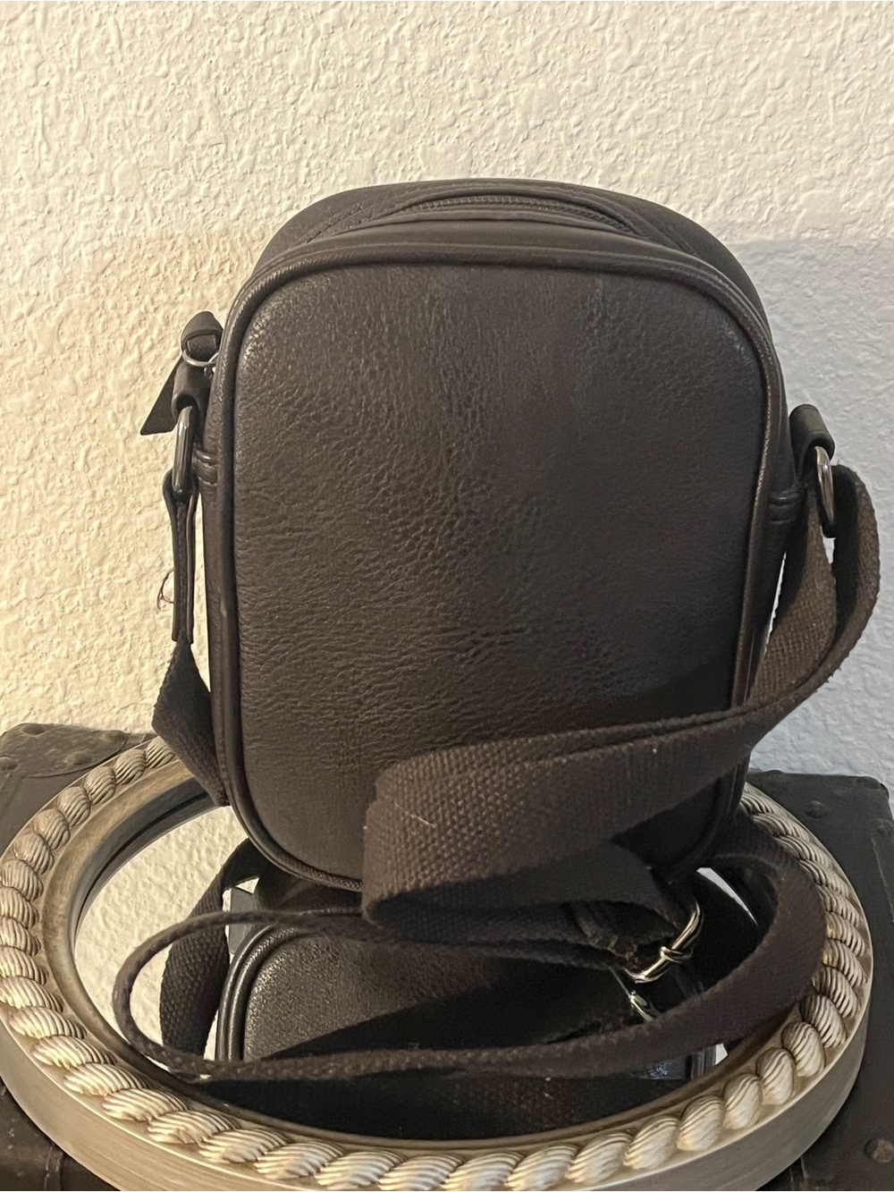 Ted Baker Black and Brown Vertical Panel Crossbody Bag - Picture 4 of 11